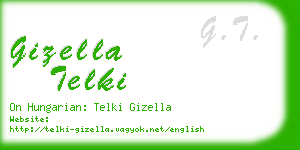 gizella telki business card